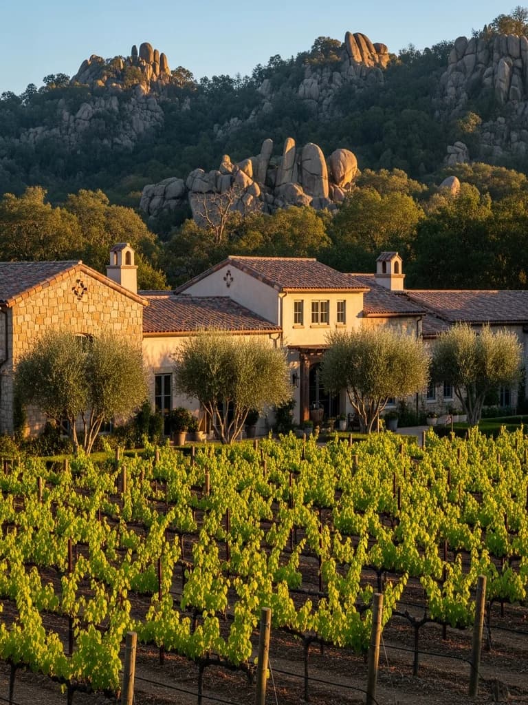 A Provence-inspired estate among mature vines in Loomis, California